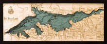 Big Bear Lake Wood Carved Topographic Depth Chart/Map