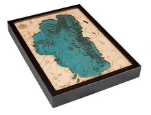 Lake Tahoe Wood Carved Topographical Depth Chart/Map