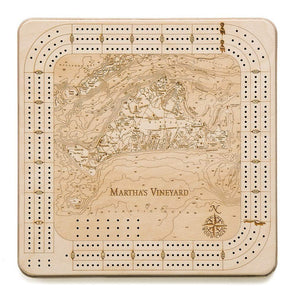 Martha's Vineyard Topographic Cribbage Board